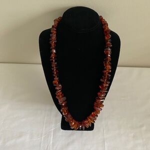 Vintage Natural Baltic Amber Gradient Nuggets Knotted Artisan Necklace